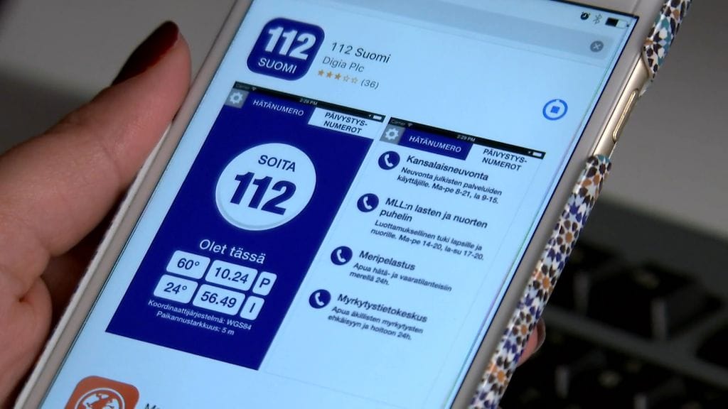 Ohjeet droonihavaintojen varalle löytyvät 112 Suomi -sovelluksesta.