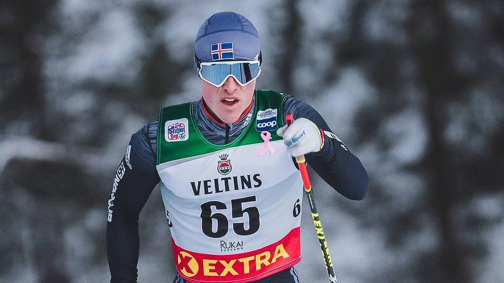 Snorri Einarsson Rukan laduilla lauantaina.