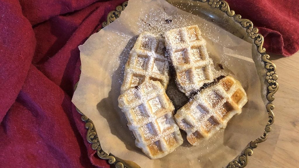 joulutortut vohveliraudalla