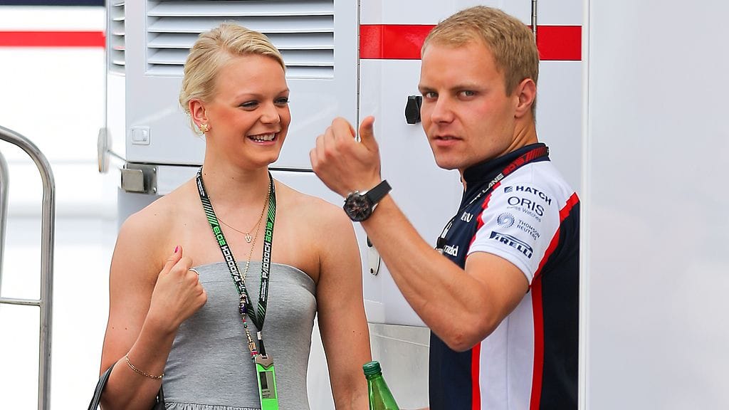 Emilia Pikkarainen ja Valtteri Bottas