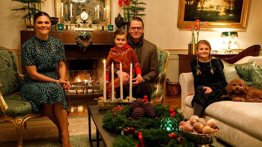 Victoria, Daniel, Oscar, Estelle joulu 2020