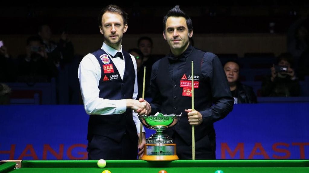 Judd Trump ja Ronnie O'Sullivan kuvattuna vuonna 2017.
