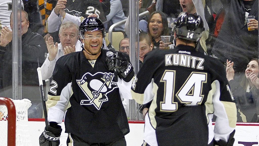 Jarome Iginla osui toisessa pelissä Penguinsin paidassa.