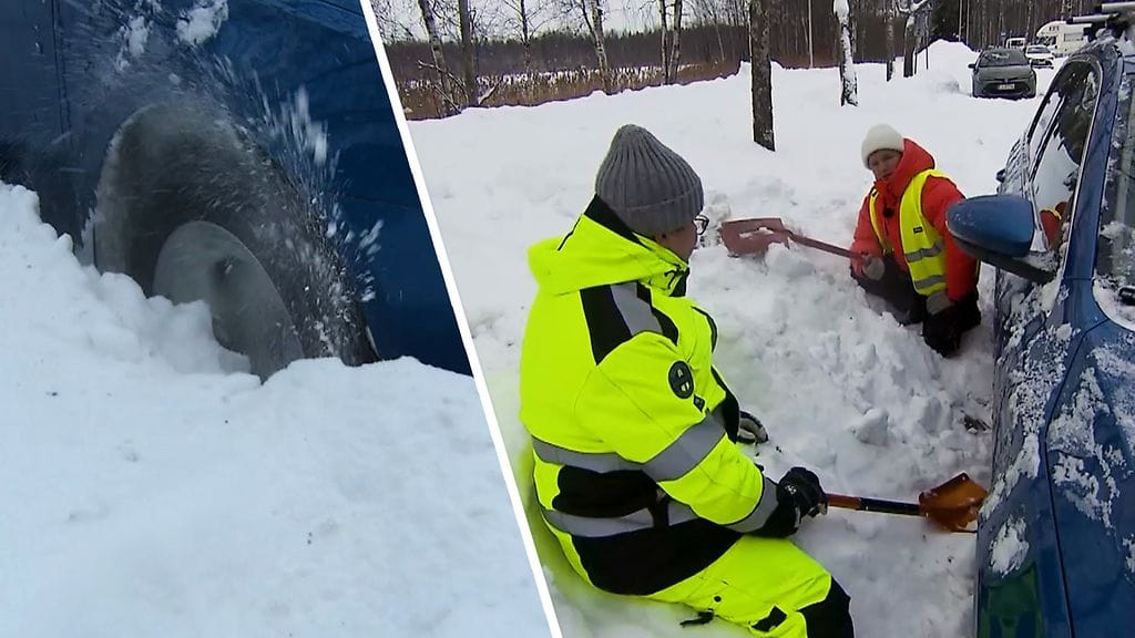 Kuinka saada lumeen juuttunut auto irti oikein ja turvallisesti?
