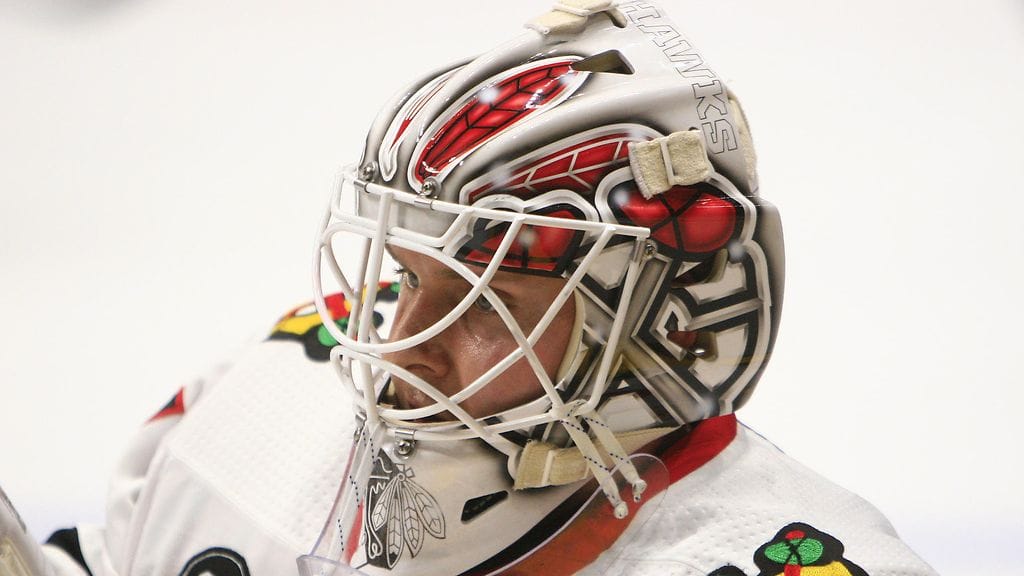 Kevin Lankinen loistaa Chicago Blackhawksin maalilla.