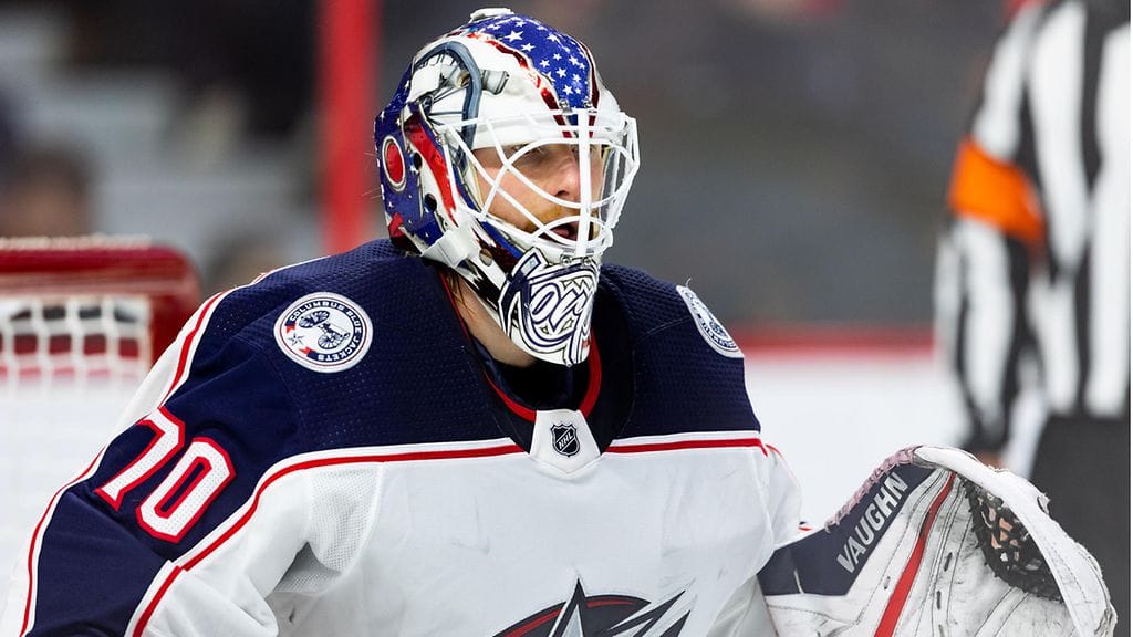 Joonas Korpisalo torjui Columbus Blue Jacketsin voittoon.