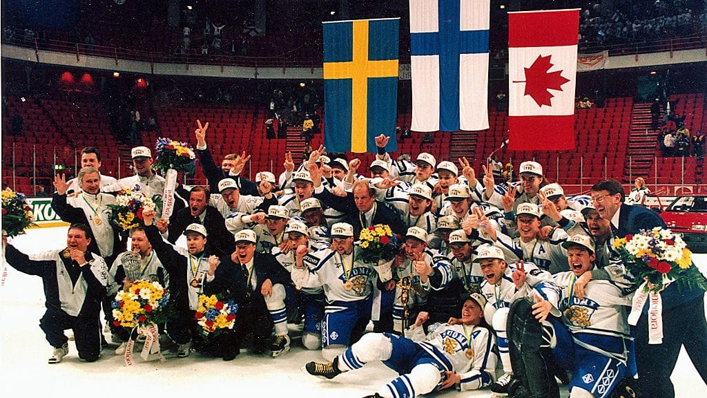 Suomen vuoden 1995 MM-kultajoukkue.