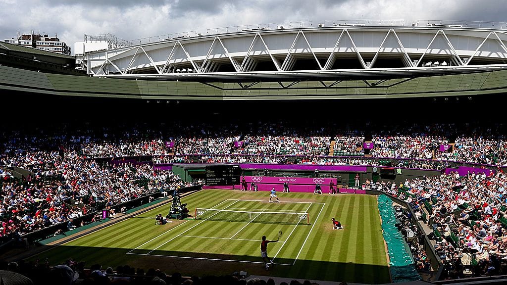 Näkymä Wimbledonin keskuskentälle.