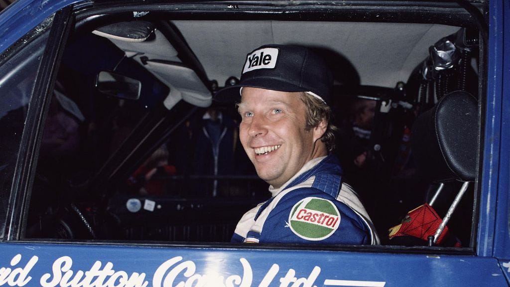 Hannu Mikkola Ford Escortin ratissa yhdessä lempikilpailussaan, RAC-rallissa, vuonna 1980.