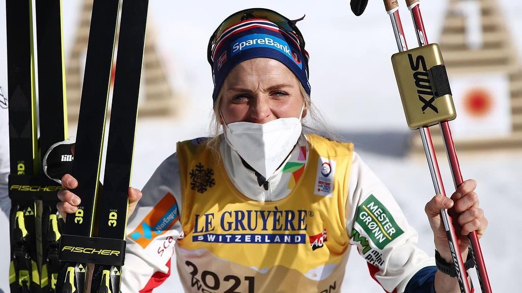 Therese Johaug on voittanut Oberstdorfin MM-kisoissa kolme kultaa.