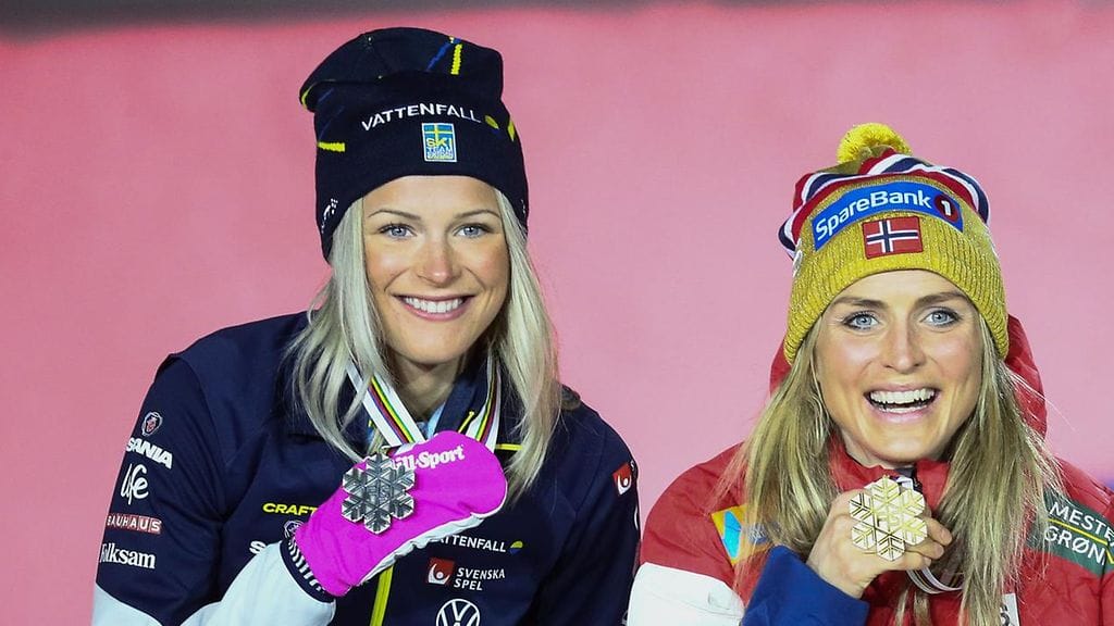 Frida Karlsson ja Therese Johaug ovat kahmineet mitaleita Oberstdorfin MM-hiihdoissa.