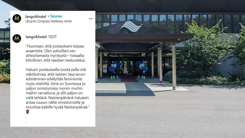 Kuvakaappaus sittemin poistetusta Instagram-päivityksestä.