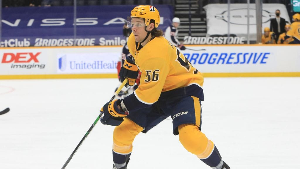 Nashvilel Predatorsin Erik Haula iski kauden toisen osumansa.