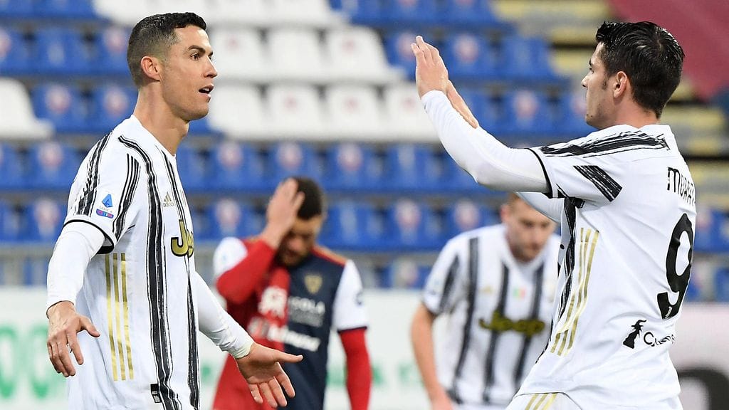 Cristiano Ronaldo antoi peliotteidensa hoitaa puheet sunnuntaina Cagliaria vastaan.