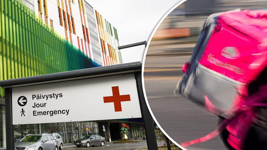 Lapsi joutui tarkastukseen lastensairaalaan törmäyksen jälkeen. Äiti sai käsiinsä ruhjeita.