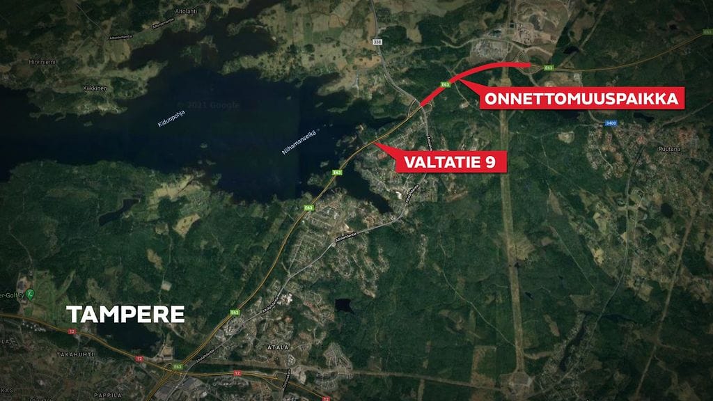 OMA: Tampere, Valtatie 9, liikenneonnettomuudet