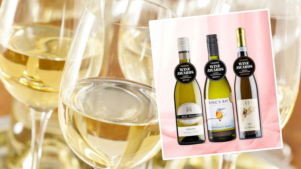 Viinilehden Vuoden valkoviini 2021 -mitalistit.