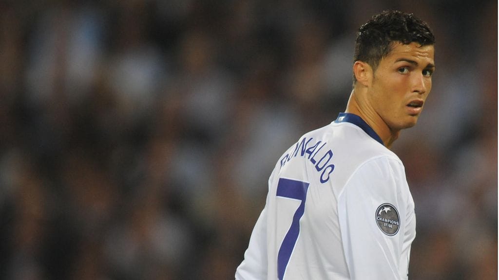 Cristiano Ronaldo on pelannut Manchester Unitedissa vuosina 2003–09.