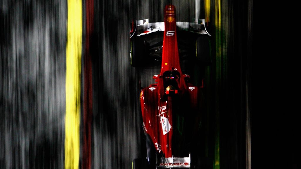 Ferrari vauhdissa Singaporessa
