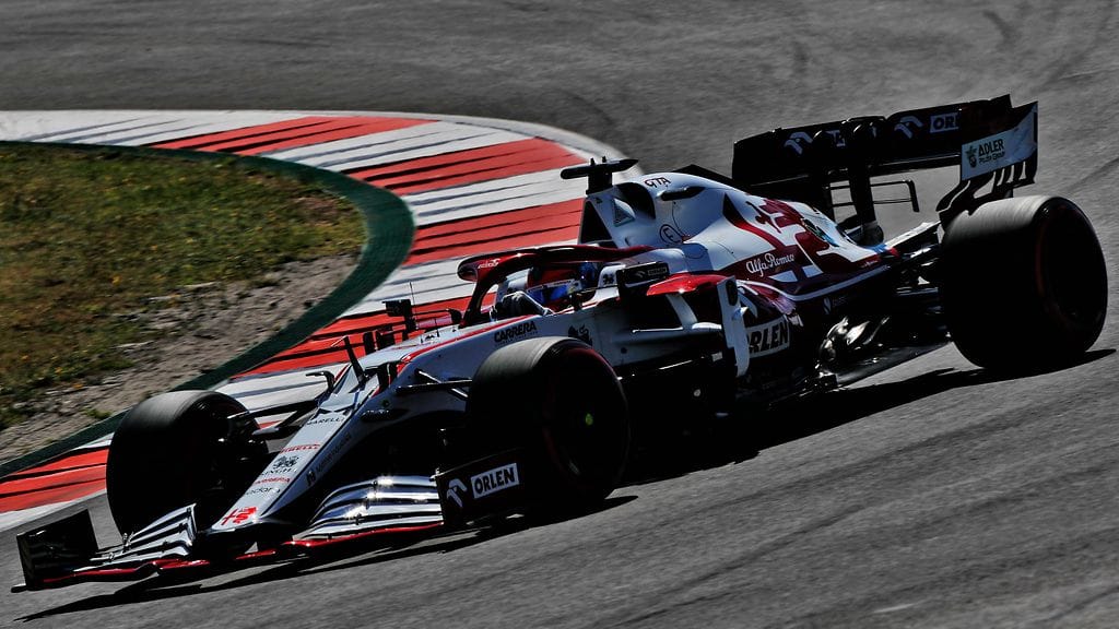 Kimi Räikkönen vauhdissa Portimãossa.