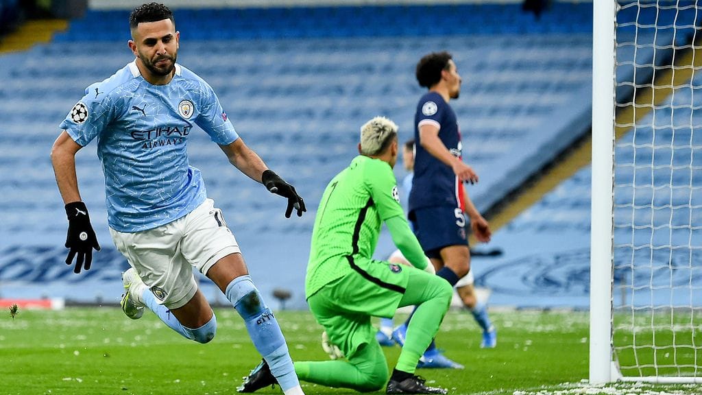 Riyad Mahrez iski Manchester Cityn johtoon.