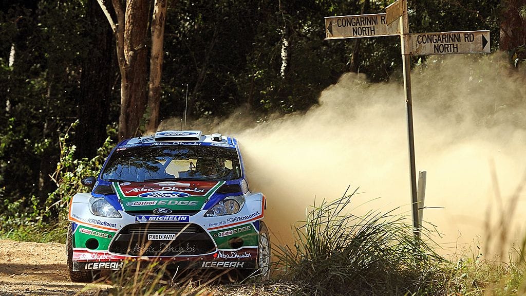 Jari-Matti Latvala vauhdissa Australiassa.