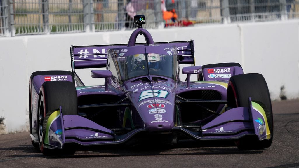 Romain Grosjean säväytti IndyCarin ratissa.