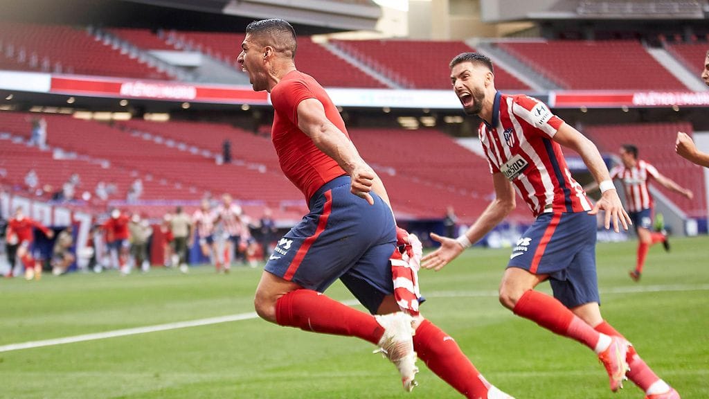 Luis Suárez iski voittomaalin Atléticolle.