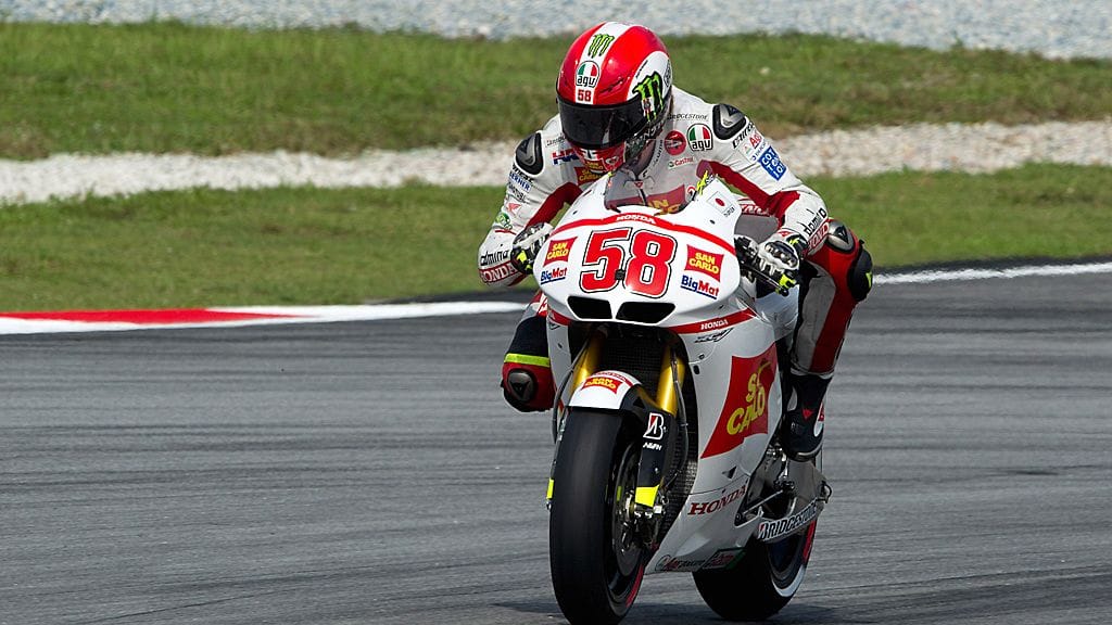 Marco Simoncelli Malesian GP:n aika-ajossa.