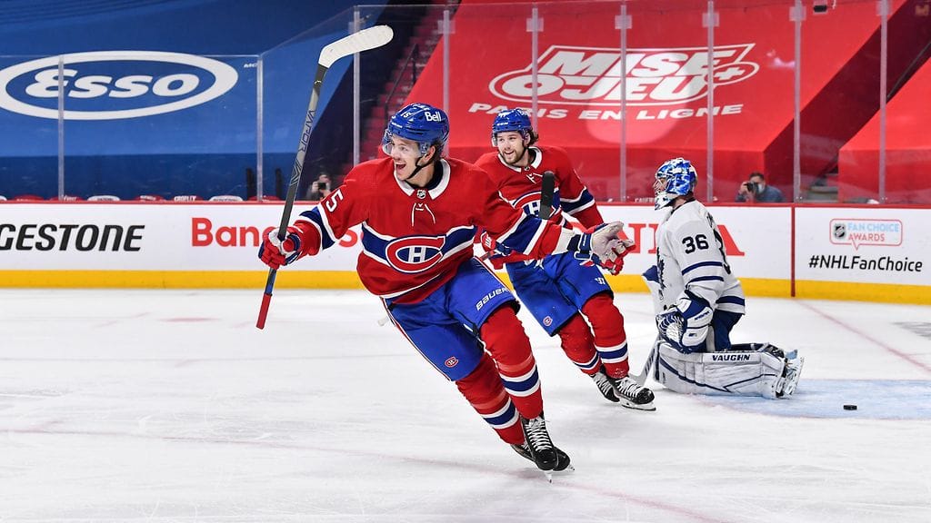 Jesperi Kotkaniemi pääsi tuulettelemaan kotiyleisön edessä voittomaalia.