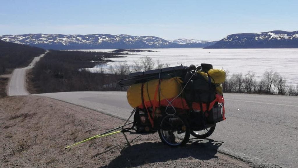 Mika Lemberg kävelee Kilpisjärveltä Keravalle