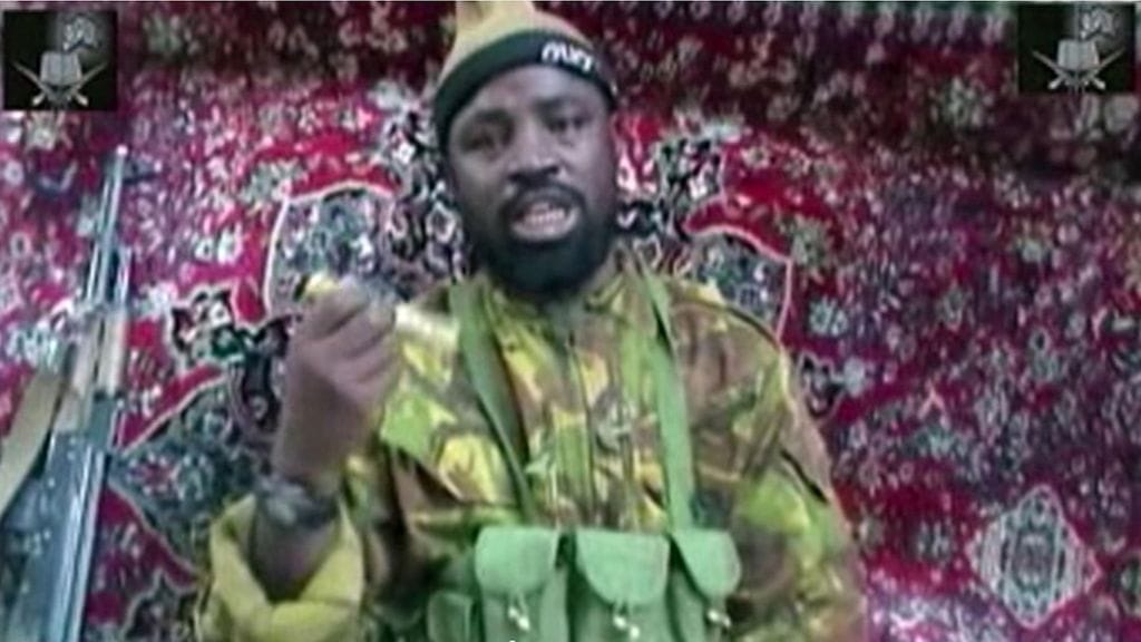 Terroristijärjestö julkaisi vuonna 2014 videon, jolla Abubakar Shekau otti vastuun nigerialaisten koululaisten kidnappauksesta.