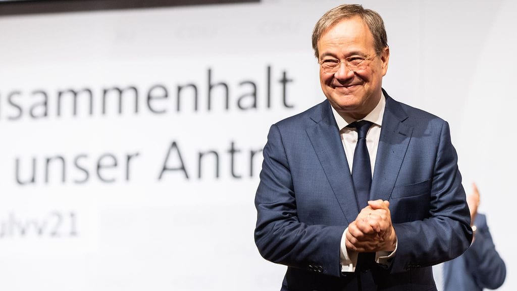 Kuvassa Saksan seuraavaksi liittokansleriksi ehdolla oleva Armin Laschet.