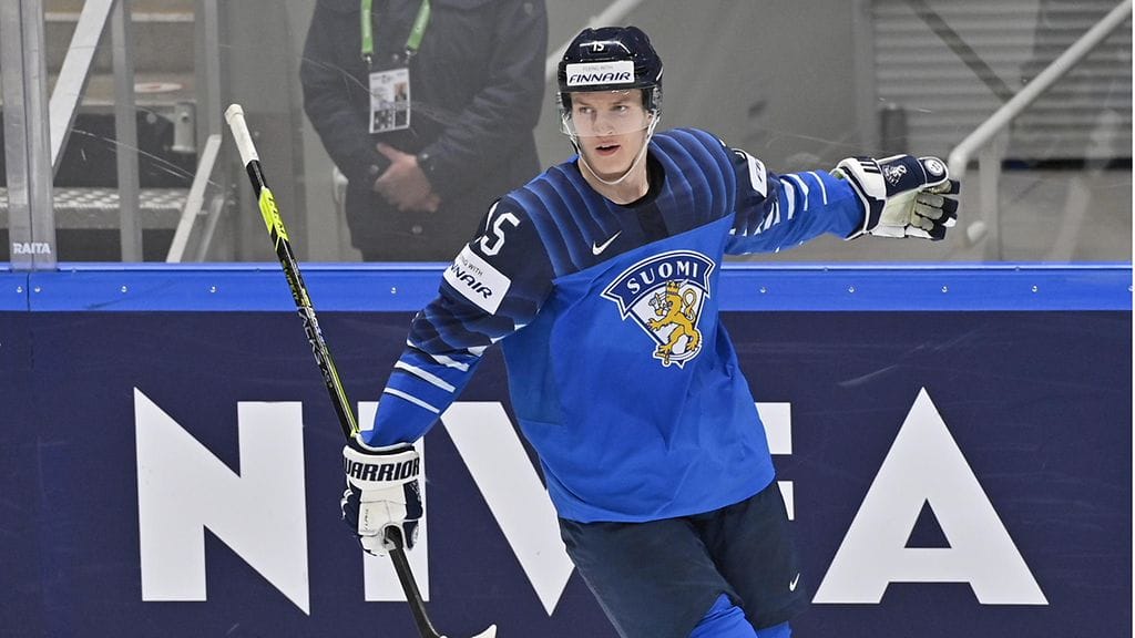 Anton Lundell oli Leijonien tehokkain pelaaja Latvian MM-kisoissa.