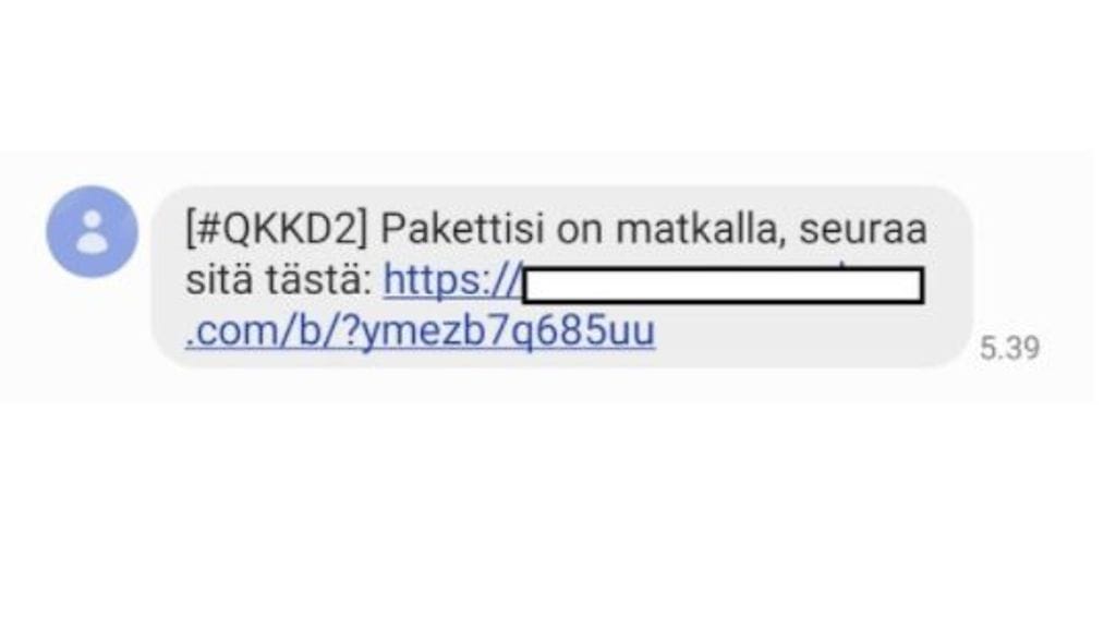 Esimerkki-pakettihuijausviestistä-kyberturvallisuuskeskus