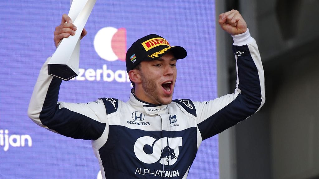 Pierre Gasly on yltänyt palkintopallille jokaisena kolmesta kaudestaan AlphaTaurilla