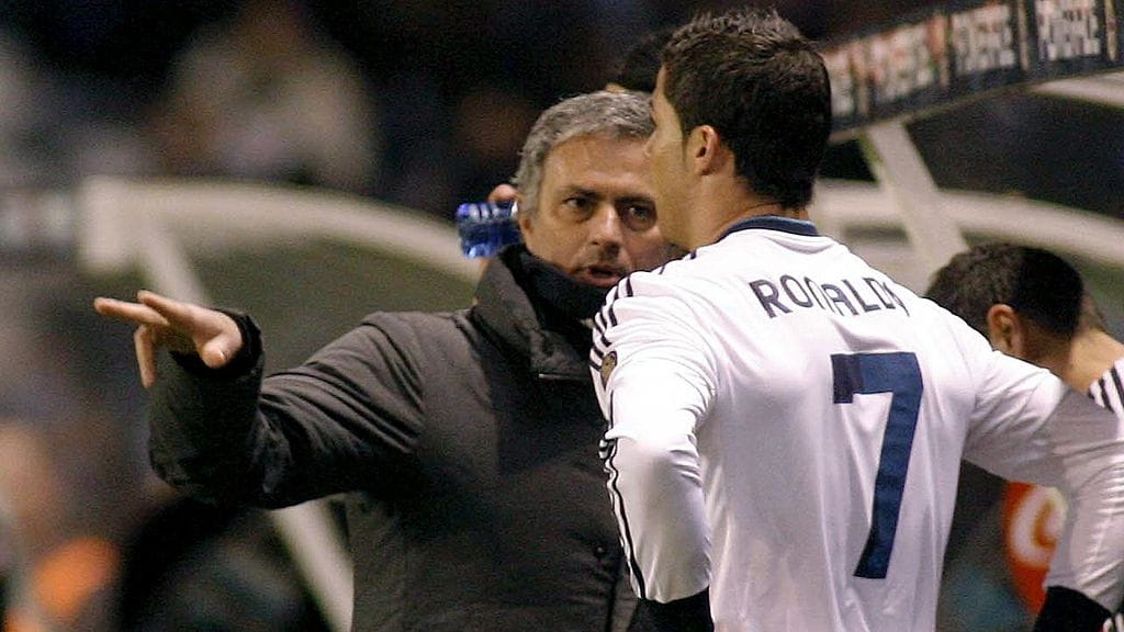 José Mourinho luotsasi Cristiano Ronaldoa Real Madridissa 2010-luvun alussa.