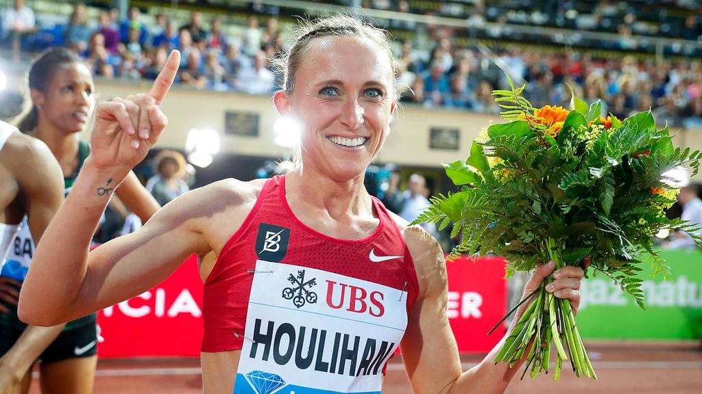 Shelby Houlihan sai neljän vuoden dopingtuomion. Kuva vuoden 2019 Lausannen Timanttiliigan osakilpailusta, jonka Houlihan voitti.