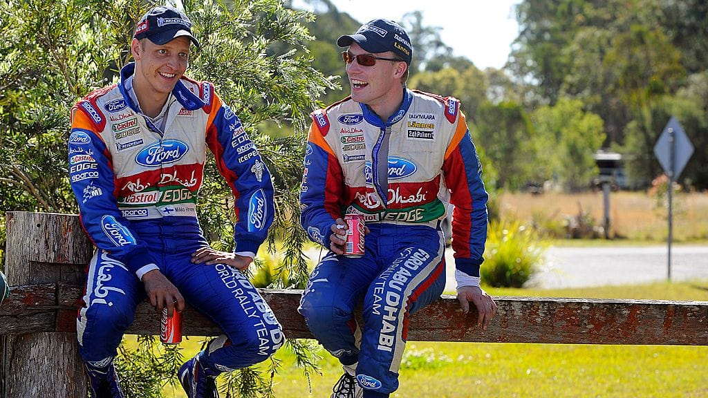 Mikko Hirvonen ja Jari-Matti Latvala.