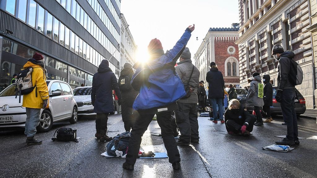 Kuva Elokapinan mielenosoituksesta marraskuulta 2020.