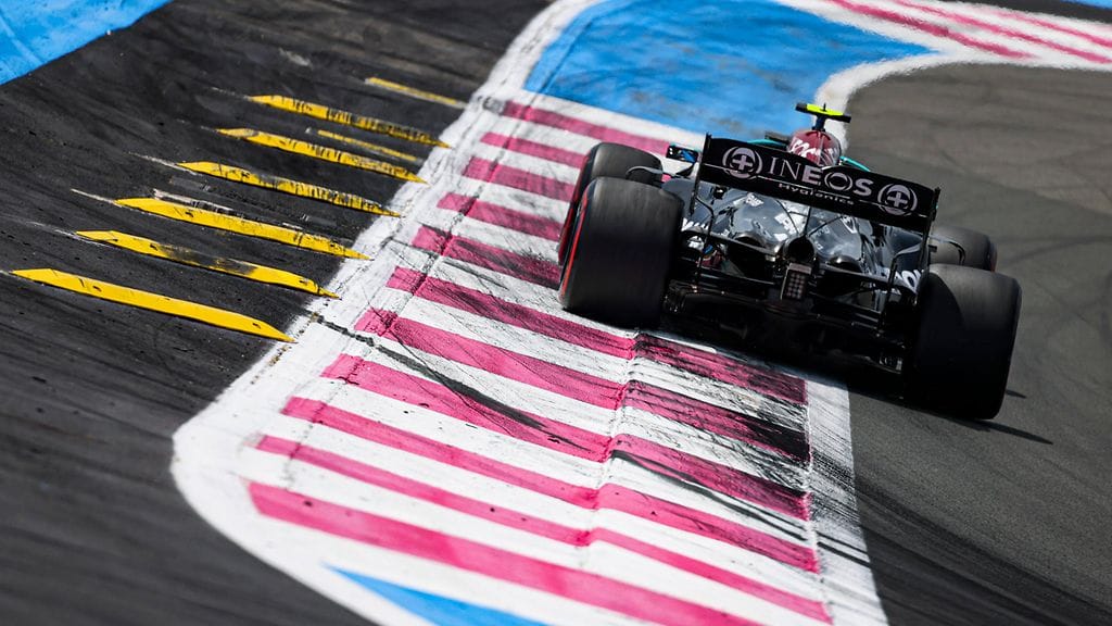 Valtteri Bottas kävi kertaalleen kunnolla ajohidasteiden päällä Ranskan GP:n harjoituksissa.