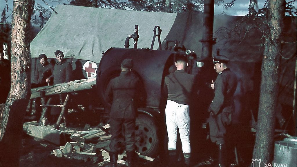 SA-kuva Saksalainen kenttäsairaala Alakurtti Salla 1941