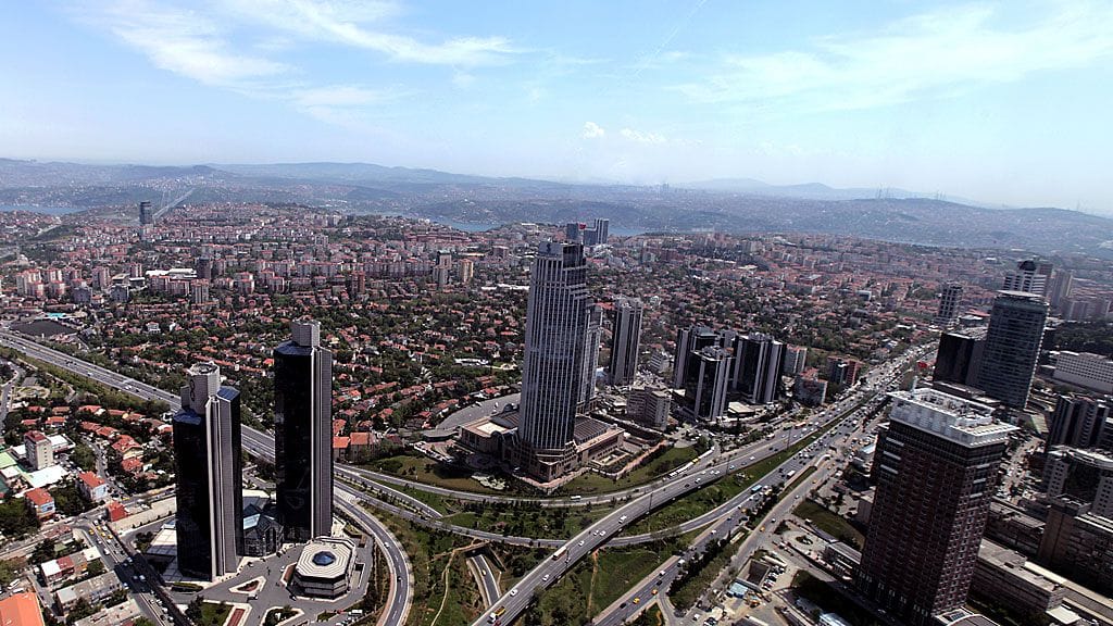 Näkymä Istanbulin uudesta bisneskorttelista.