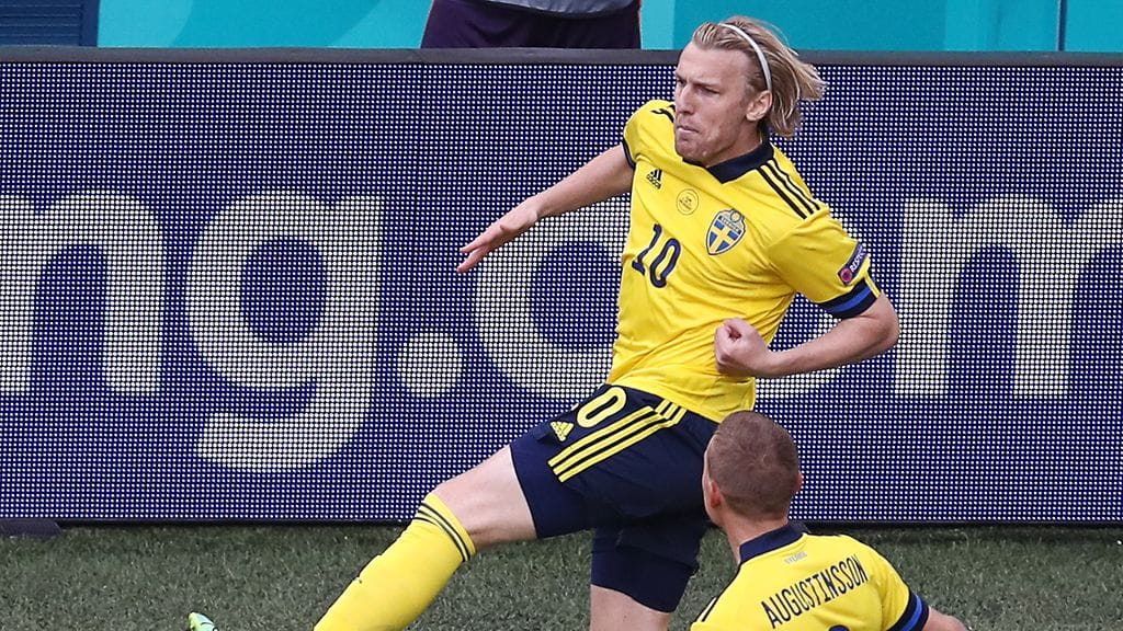 Emil Forsberg teki Ruotsin kaksi ensimmäistä maalia.