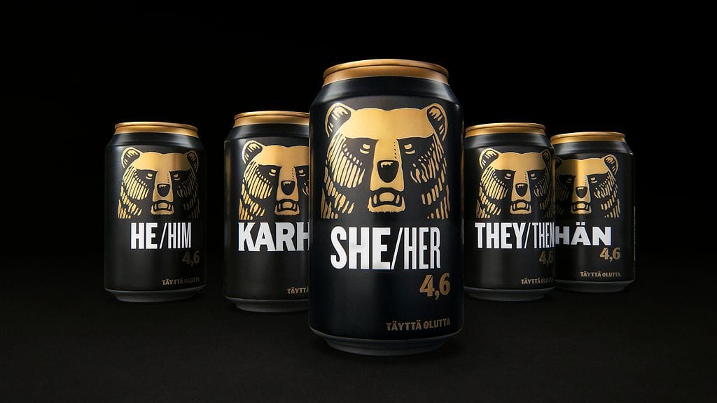 Karhu-oluen Pride-tölkit ottavat kantaa translakiin.