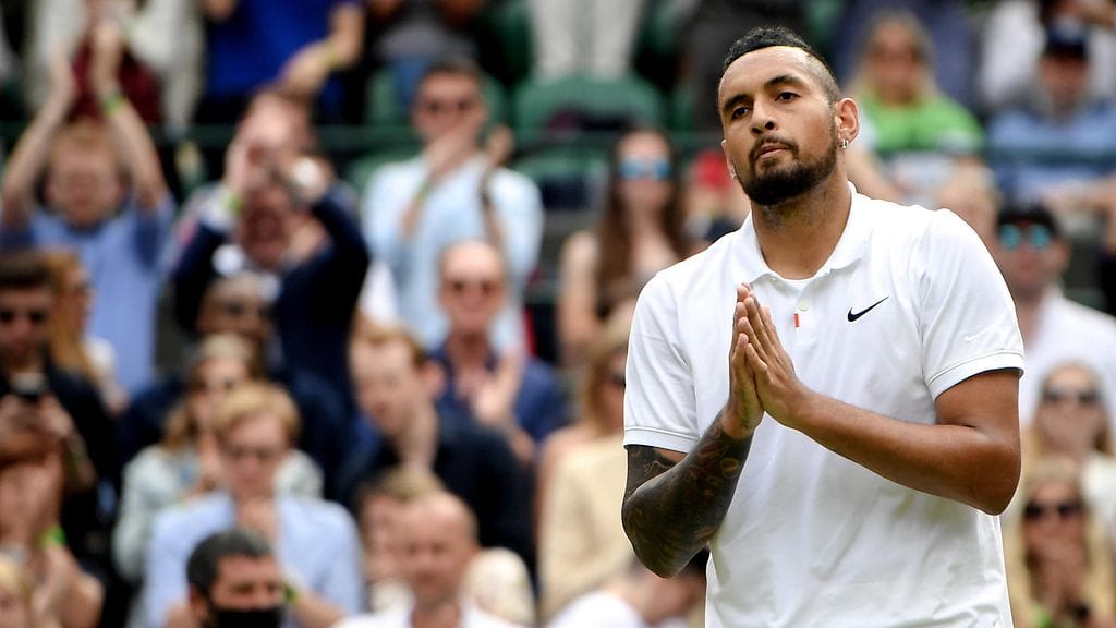 Nick Kyrgiosin ottelu päättyi vatsavammaan.