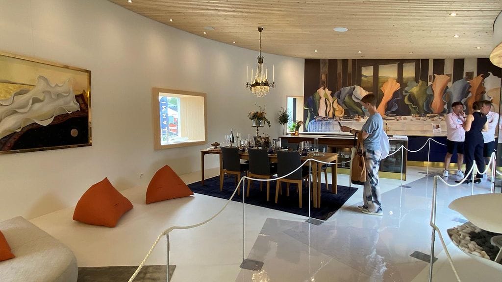 Asuntomessut, pyöreä talo, olohuone