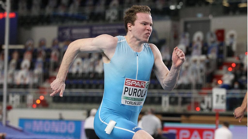 Samuel Purola jäi nuorten EM-pronssista viisi sadasosasekuntia. Arkistokuva.