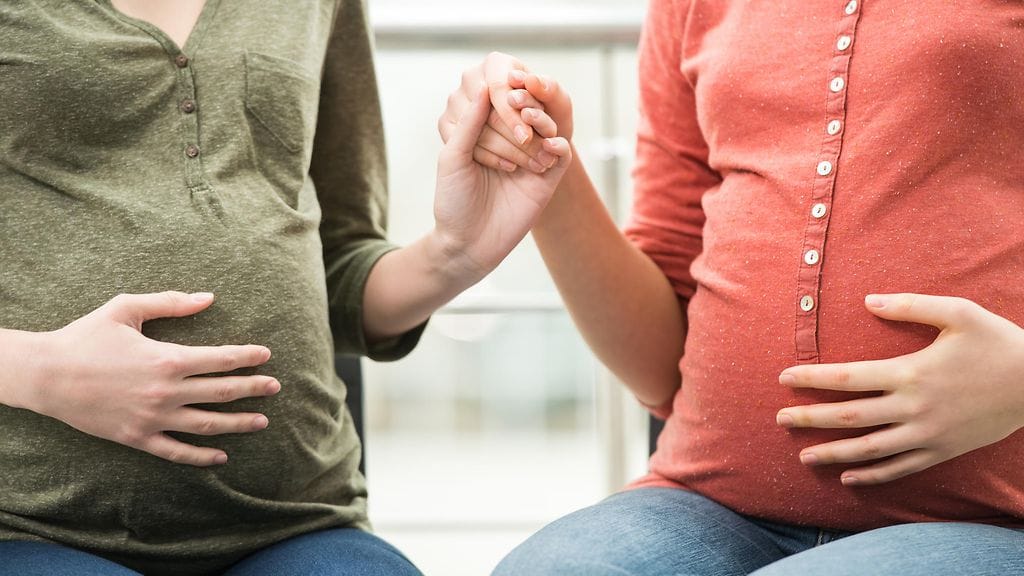 Kaksoset tulivat raskaaksi samaan aikaan. Kuvituskuva.