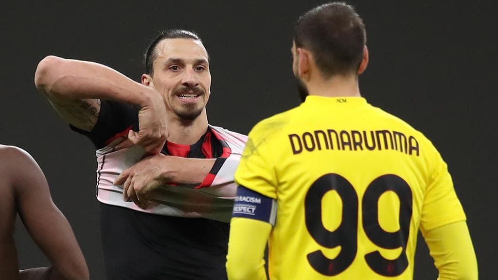 Zlatan Ibrahimovic ja Gianluigi Donnarumma pelasivat yhdessä AC Milanissa.
